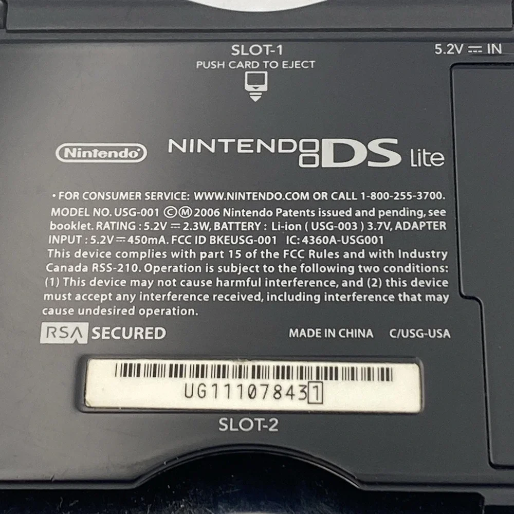 Nintendo DS Lite Handheld Console for Parts Repair USG-001 Works W Issues U Fix